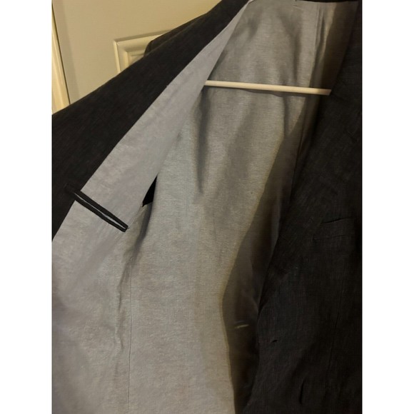 Nautica Blazer Boys Size 18R Youth Jacket Linen Blend Navy Single Breasted EUC - Picture 5 of 9